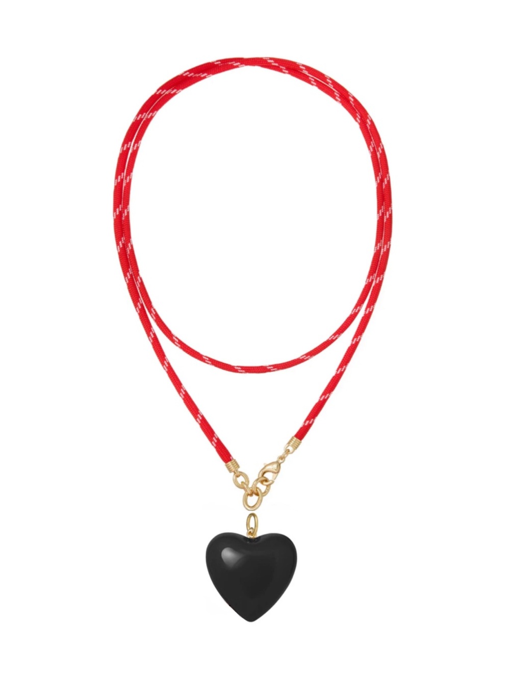 Roxanne Assoulin The Long Happy
Cord Charm
Necklace Red Cord Black Charm
